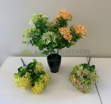 SP0355 Plastic Colourful Lace Flower Bunch with Greenery 30cm 4 Colours | ARTISTIC GREENERY