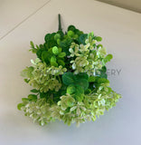 Light Green - SP0355 Plastic Colourful Lace Flower Bunch with Greenery 30cm 4 Colours | ARTISTIC GREENERY