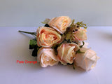 Pale Orange - SP0374 Silk Large Rose Bunch 50cm 5 Styles |  ARTISTIC GREENERY MALAGA AUSTRALIA