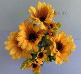 SP0377 Small Silk Sunflower Bunch 32cm Yellow | ARTISTIC GREENERY