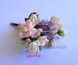 Light Pink - SP0382 Silk Mini Rose Bunch 22cm 6 colours (CLEARANCE STOCK) | ARTISTIC GREENERY