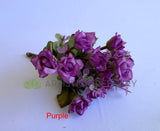 Purple - SP0382 Silk Mini Rose Bunch 22cm 6 colours (CLEARANCE STOCK) | ARTISTIC GREENERY