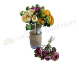 SP0388 Faux Ranunculus Bunch 26cm 4 colours | ARTISTIC GREENERY