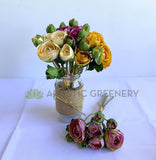 SP0388 Faux Ranunculus Bunch 26cm 4 colours | ARTISTIC GREENERY