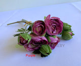 Purple - SP0388 Faux Ranunculus Bunch 26cm 4 colours | ARTISTIC GREENERY