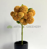 SP0399 Faux Craspedia / Billy Button / Yellow Balls Stem 32cm | ARTISTIC GREENERY