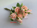 SP0405 Garden Rose Bunch 44cm 4 colours Dusty Pink, White, Light Peach, Fuchsia | ARTISTIC GREENERY