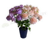 SP0411 Silk Peony & Hydrangea Bunch 45cm Blush / Lilac | ARTISTIC GREENERY Pastel Rustic Perth Australia