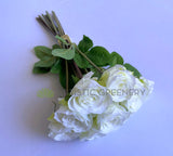 SP0420 Silk White Rose Posy / Bunch / Bouquet 42cm SPECIAL | ARTISTIC GREENERY