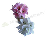 SP0428 Artificial Oriental / Tiger Lily Bouquet 28cm (6 Stems) White / Pink | ARTISTIC GREENERY