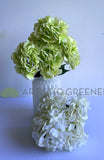 SP0429 Silk Hydrangea Bunch 73cm Light Green / White | ARTISTIC GREENERY