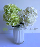 SP0429 Silk Hydrangea Bunch 73cm Light Green / White | ARTISTIC GREENERY