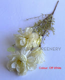 SP0435 Dried Style Chinese Peony Bunch 62cm 2 Colours