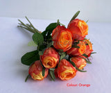 Orange - SP0439 Silk Small Cabbage Bunch 36cm (9 Stems) Orange / Red | ARTISTIC GREENERY