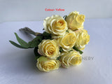 SP0440 Silk Rose Posy 40cm (9 Stems) 5 Colours | ARTISTIC GREENERY