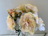 Vintage Champagne Colour - SP0287 Artificial Peony & Ranunculus Bouquet 53cm