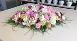 Pink & White Casket Spray / Memorial Flowers 70cm & 100cm Long - SYM0029