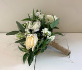 Round Bouquet - Ivory & White - Sarah C | ARTISTIC GREENERY | Silk Flower Posy PERTH