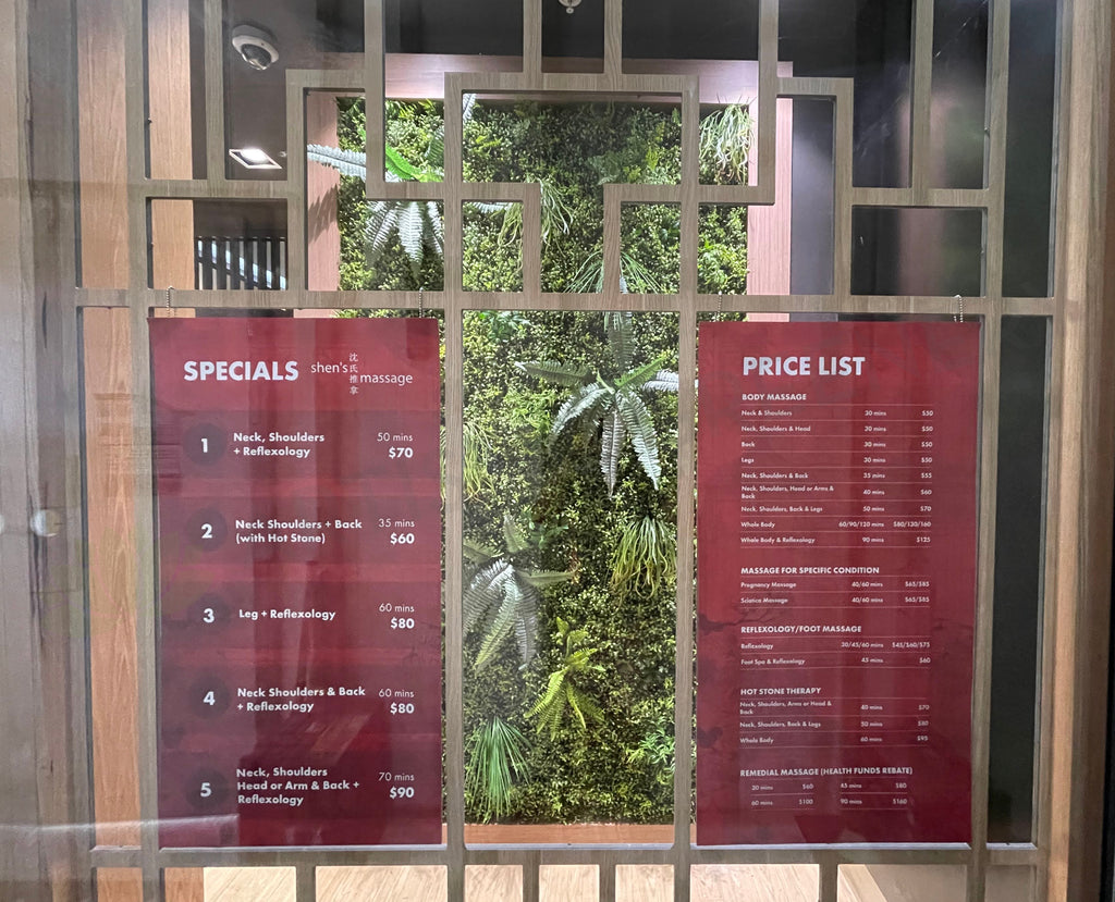 Shen's Massage Joondalup Greenery Wall & Hanging Greenery for Built