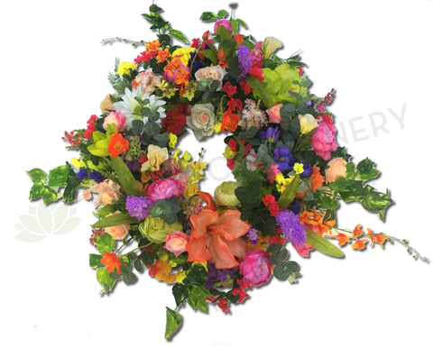 Large Spring Colour Floral Wreath 50cm / 80cm