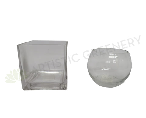 Clear Glass Vase - Square / Fish Bowl