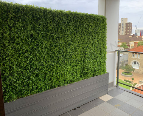 Home Interior Design - Made-to-order Artificial Hedge for Built-in Trough (Sue & Ray) | ARTISTIC GREENERY