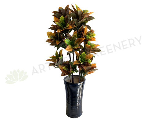 T0066L Artificial Red Croton Tree Real Touch Leaves 140cm | ARTISTIC GREENERY
