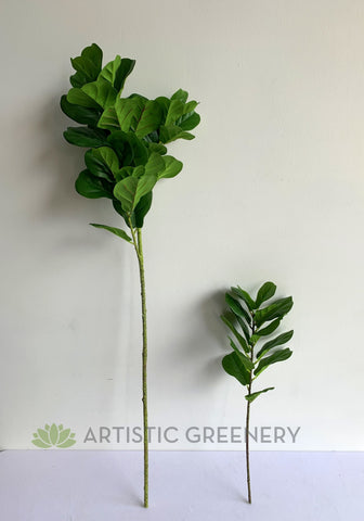 fiddle leaf fig branch artificial T0141 Artificial Fiddle Leaf Fig Branch Green 2 Sizes 64cm & 122cm