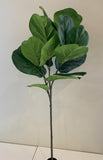 T0141 Fiddle Leaf Fig Branch Green 2 Sizes 64cm & 122cm