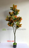 180cm tall - T0164 Artificial Red Croton Tree 3 Sizes 60 / 120 / 180cm | ARTISTIC GREENERY