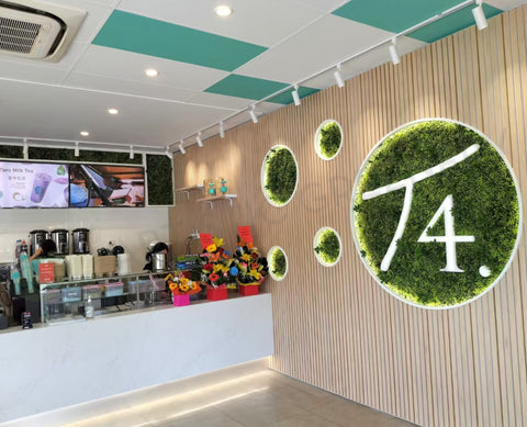 T4 Bubble Tea (Morley) - Greenery Panels for Feature Wall | ARTISTIC GREENERY