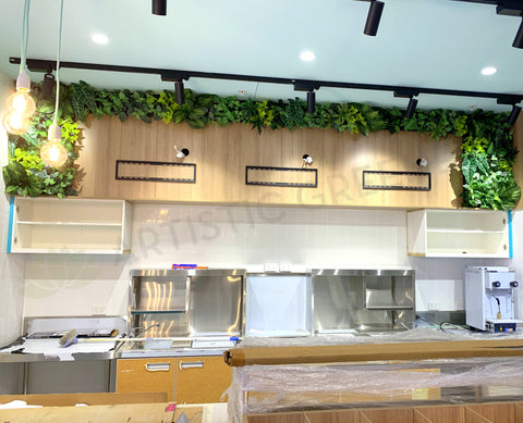 T4 Bubble Tea Victoria Park - Feature Wall & Potted Plants for Shelves | ARTISTIC GREENERY
