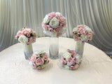 Round Bouquet - Pink & White - Teresa T