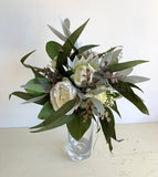 Tossing Bouquet - Silk Teardrop Cascase Wedding Bouquet - White Native Flowers  - Thea L | ARTISTIC GREENERY
