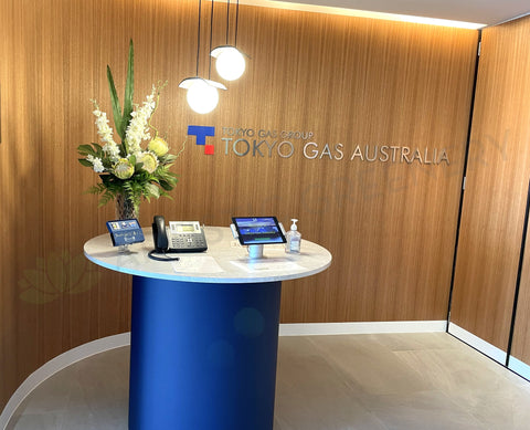 Tokyo Gas Australia Pty Ltd (Perth CBD) - Artificial Floral Arrangements for Reception | ARTISTIC GREENERY