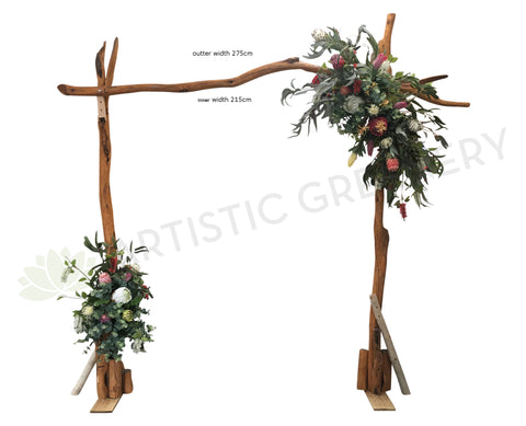 For Hire - Wedding Arbor with Native Flowers 275cm (Code: HI0049N)