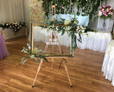 Welcome easel with native flowers