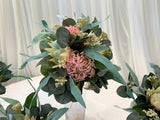 Round / Natural Bouquet - Native Flowers Pink & White - Yosha S