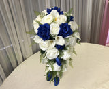 Teardrop Bouquet - Blue & White - Zoey R