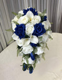 Teardrop Bouquet - Blue & White - Zoey R