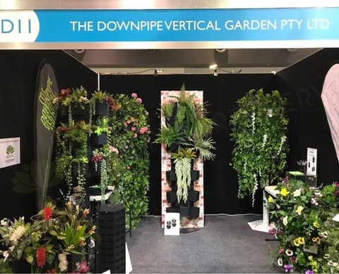 The Downpipe Vertical Garden (at Home Show Perth) 2018 - Variety of Artificial Flowers & Greenery