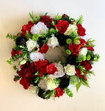 St Kilda Themed Floral Wreath 30cm / 40 / 50 / 90cm - SYM0037