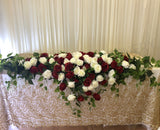 For Rent - Bridal Table Centrepiece (Red & White) 180cm | ARTISTIC GREENERY 