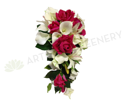 Teardrop Bouquet - Red & White
