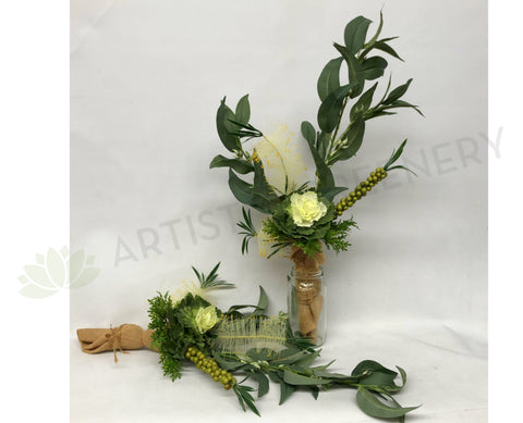 Wedding Aisle Chair Flowers & Wine Barrel Centerpiece - Neesa S